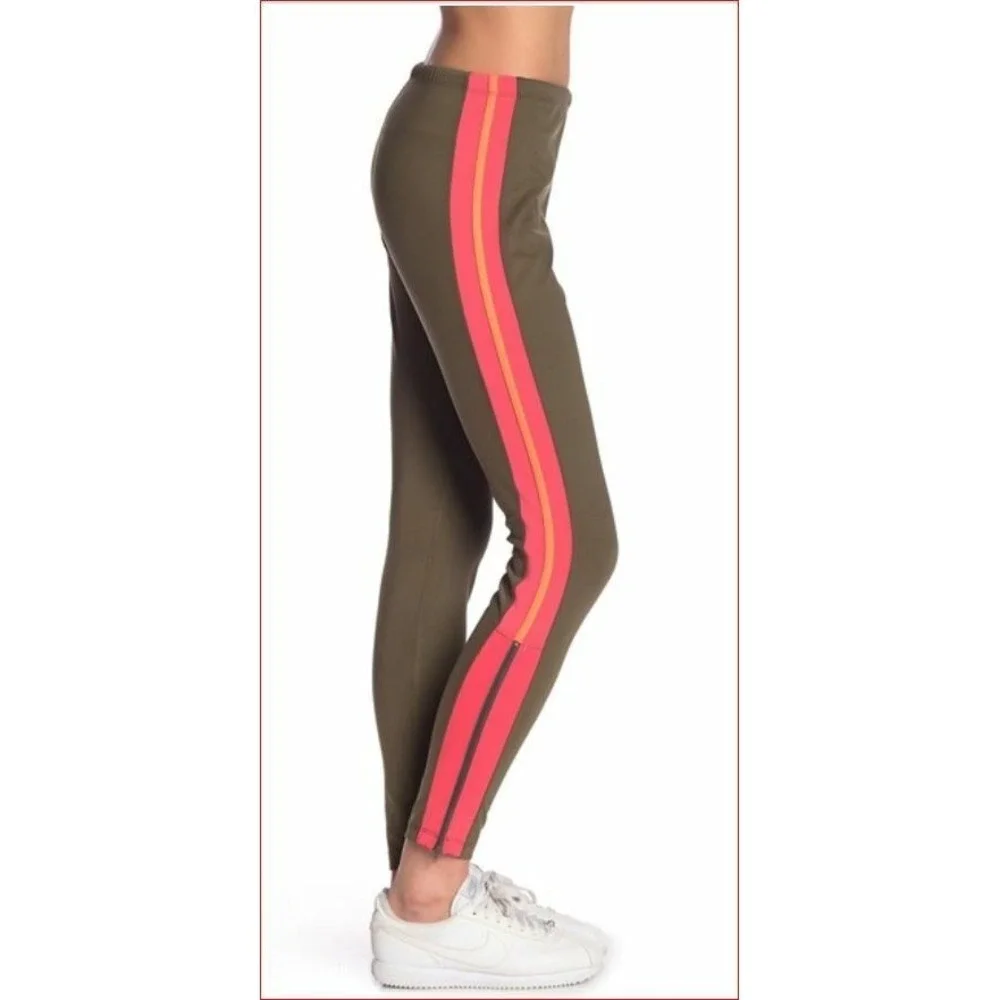 Free People women legging OB763026 green pink XS MSRP $78
